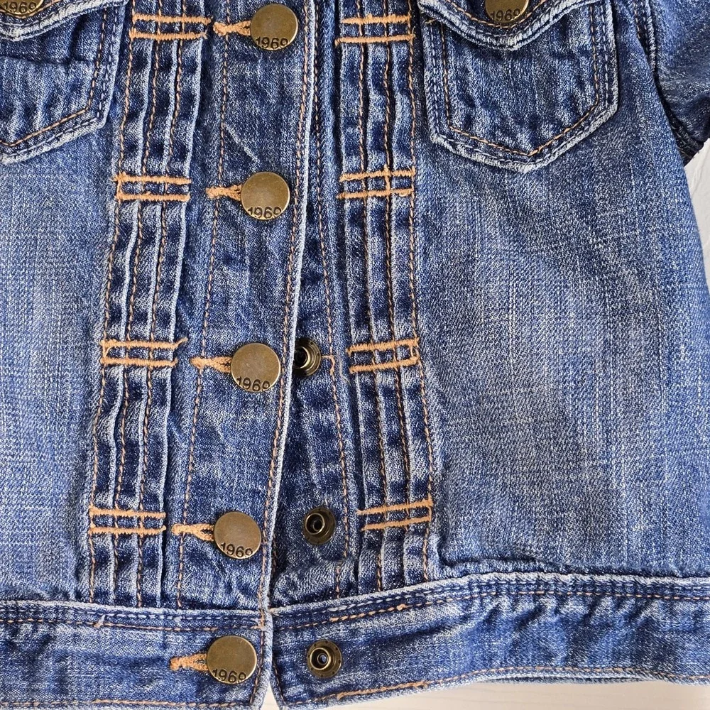 Baby Gap Denim Jean‎ Jacket Little Girl's Size 4 Snap Front Cotton